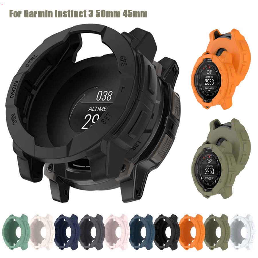 Watch Case Bumper - Voor Garmin Instinct 3 Solar AMOLED