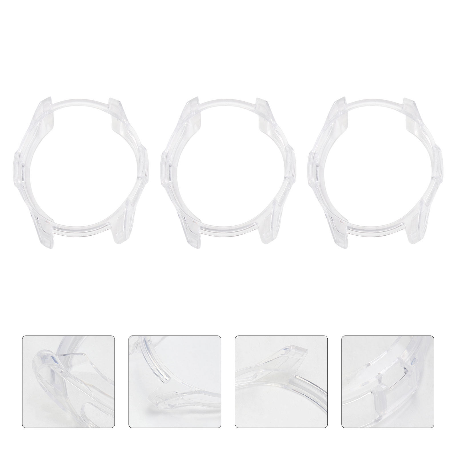 Watch Case Bumper - 3-delige horlogebeschermhoezen, transparante framehoes, volledig omhullende