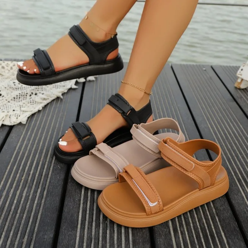 Sport Loop Strap - Dames sandalen met dubbele klittenbandsluiting, open