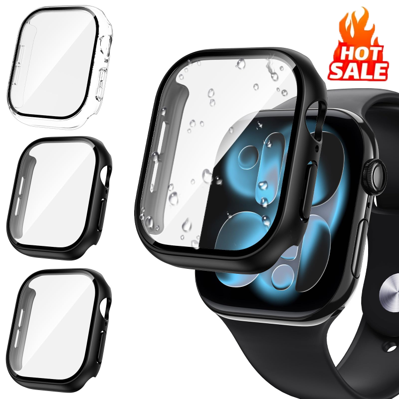 Watch Case Bumper - 3 stks Glas + Cover Voor