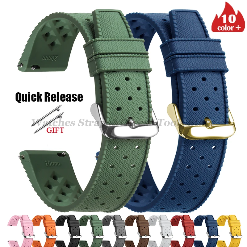 Fossil Smartwatch Accessories - Tropic Siliconen Horlogeband 18/20mm 22mm voor