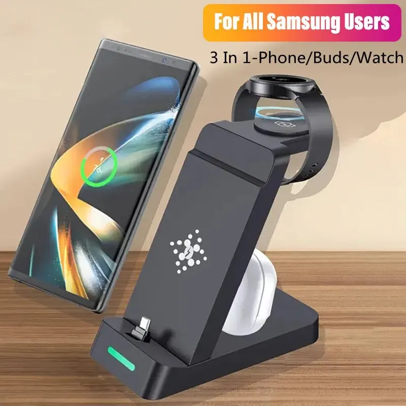 Smartwatch Ac - 3 In 1 Laadstation Voor Samsung