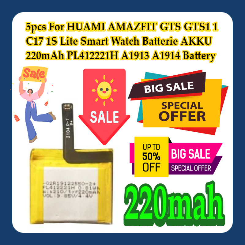 Smartwatch A1914 - 5 stks Voor HUAMI AMAZFIT GTS
