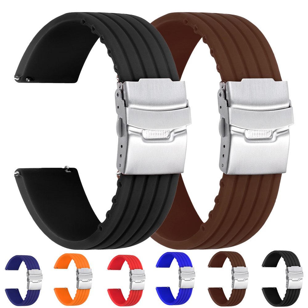 Fossil Smartwatch Accessories - 18/20/22/24mm Quick Release Siliconen Horlogeband voor