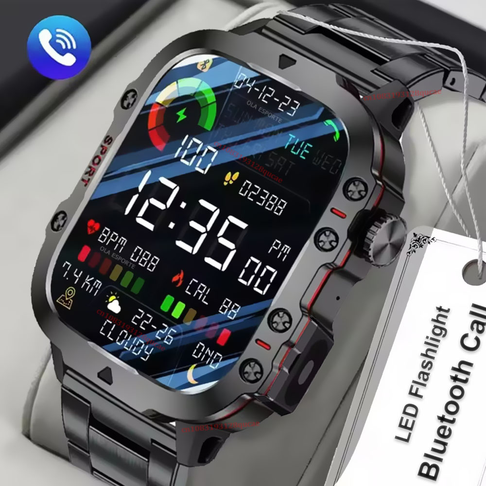 Smartwatch X12 - 2026 Nieuwe Militaire Smart Horloge Mannen