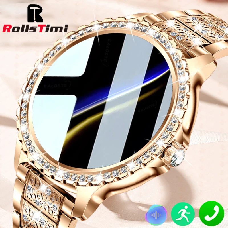 Smartwatch Faces - Mode Luxe Gouden Vrouwen Slimme Horloge
