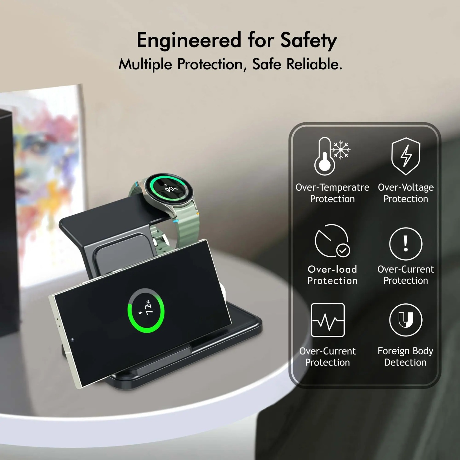 Desktop 3-in-1 draadloos laads - Wireless Charger Watch recensie en prijs