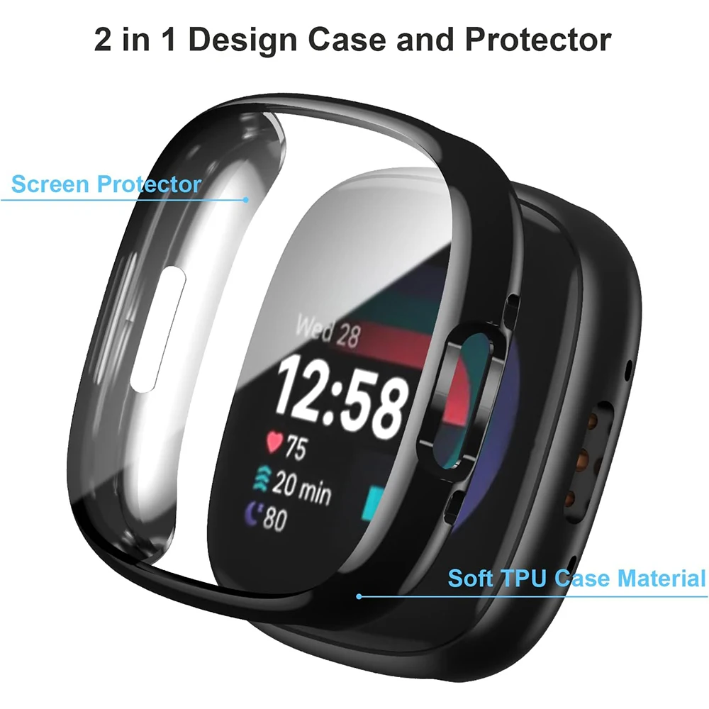 Screenprotector Voor Fitbit Ve - Watch Case Bumper recensie en prijs