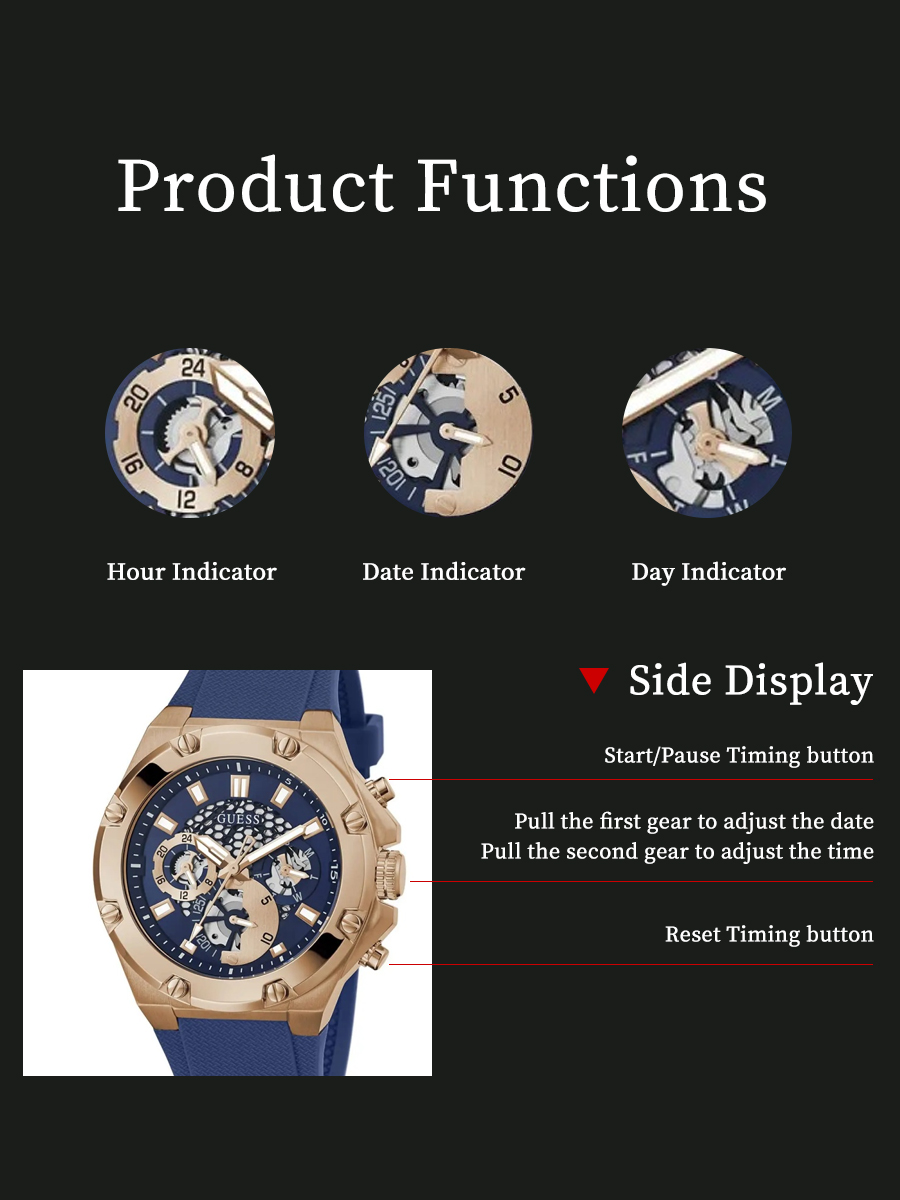 GUESS GW0334G3 Mannen Horloge  - Smartwatch Guess recensie en prijs
