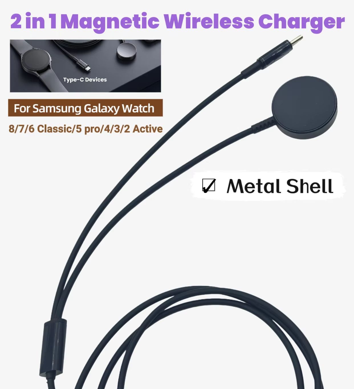 Type-C 2-in-1 magnetische draa - Wireless Charger Watch recensie en prijs