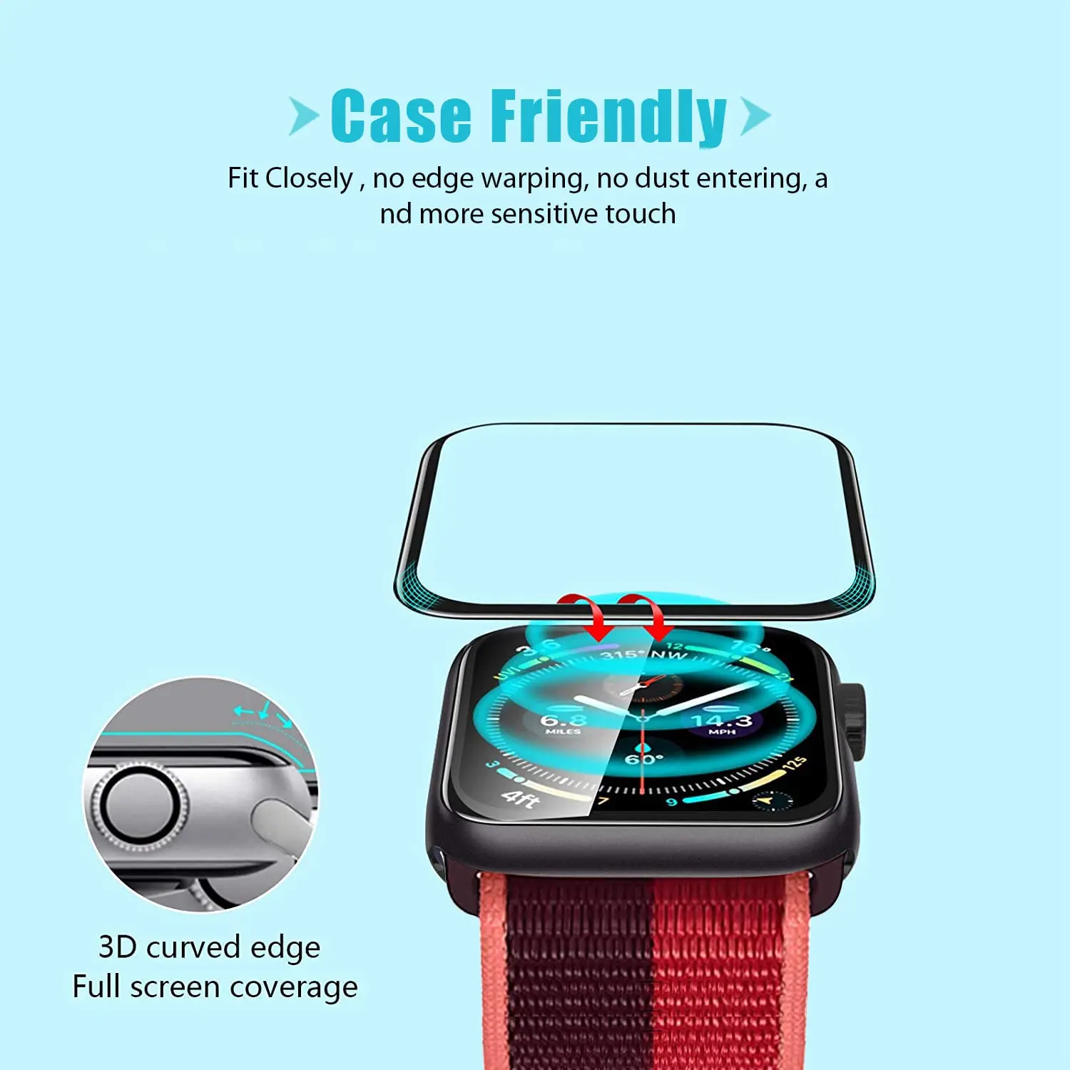 3D gehard glas screenprotector - Apple Smartwatch Accessories recensie en prijs