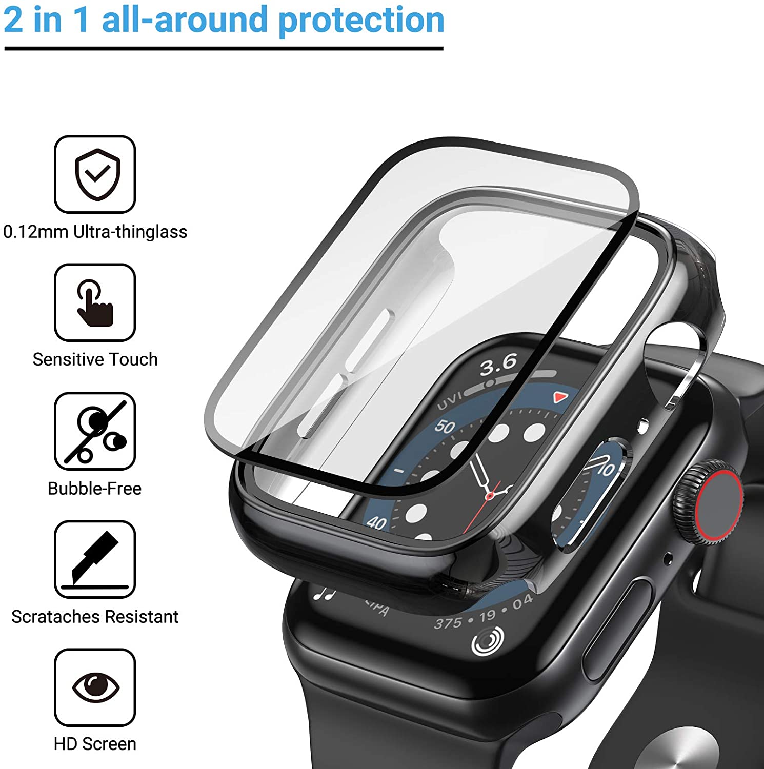 Glas + cover voor Apple Watch  - Apple Smartwatch Accessories recensie en prijs