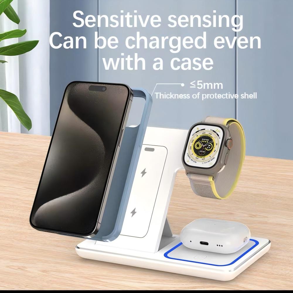 Draadloze opladerhouder 3-in-1 - Wireless Charger Watch recensie en prijs