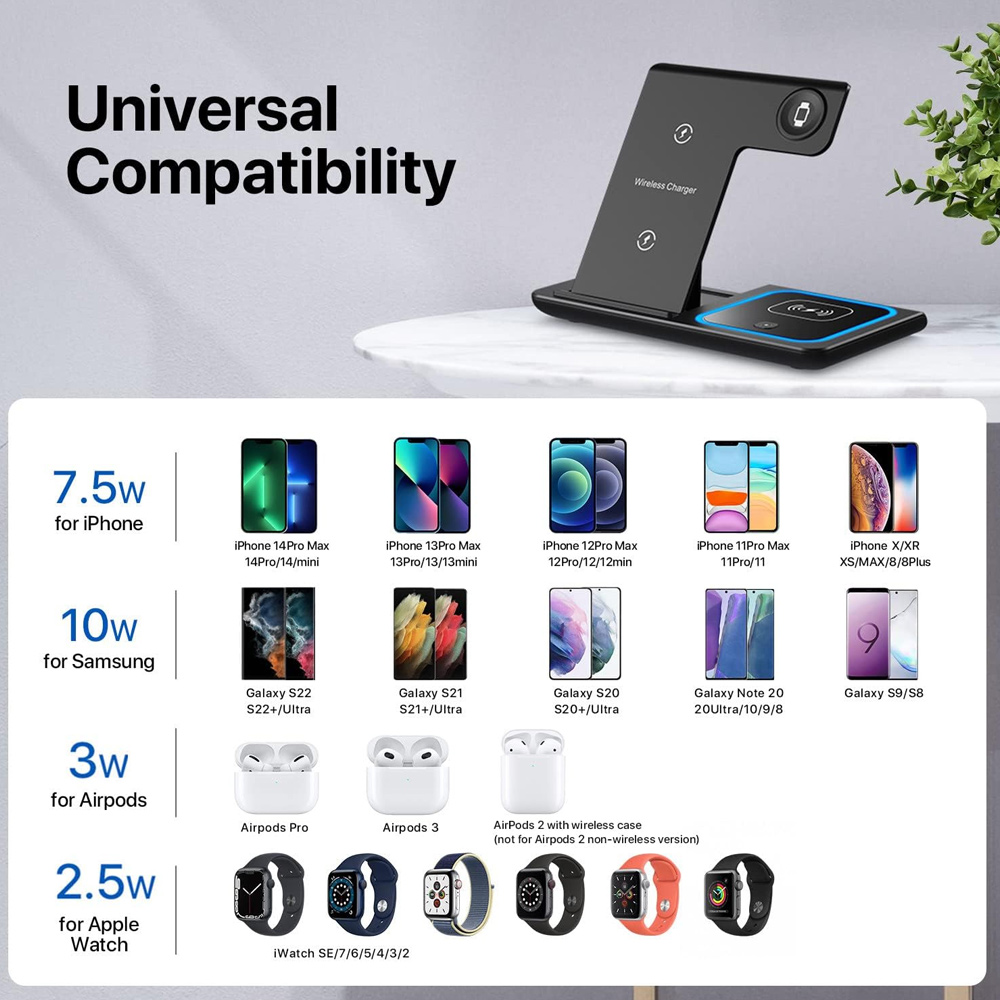 Draadloze opladerhouder 3-in-1 - Wireless Charger Watch recensie en prijs