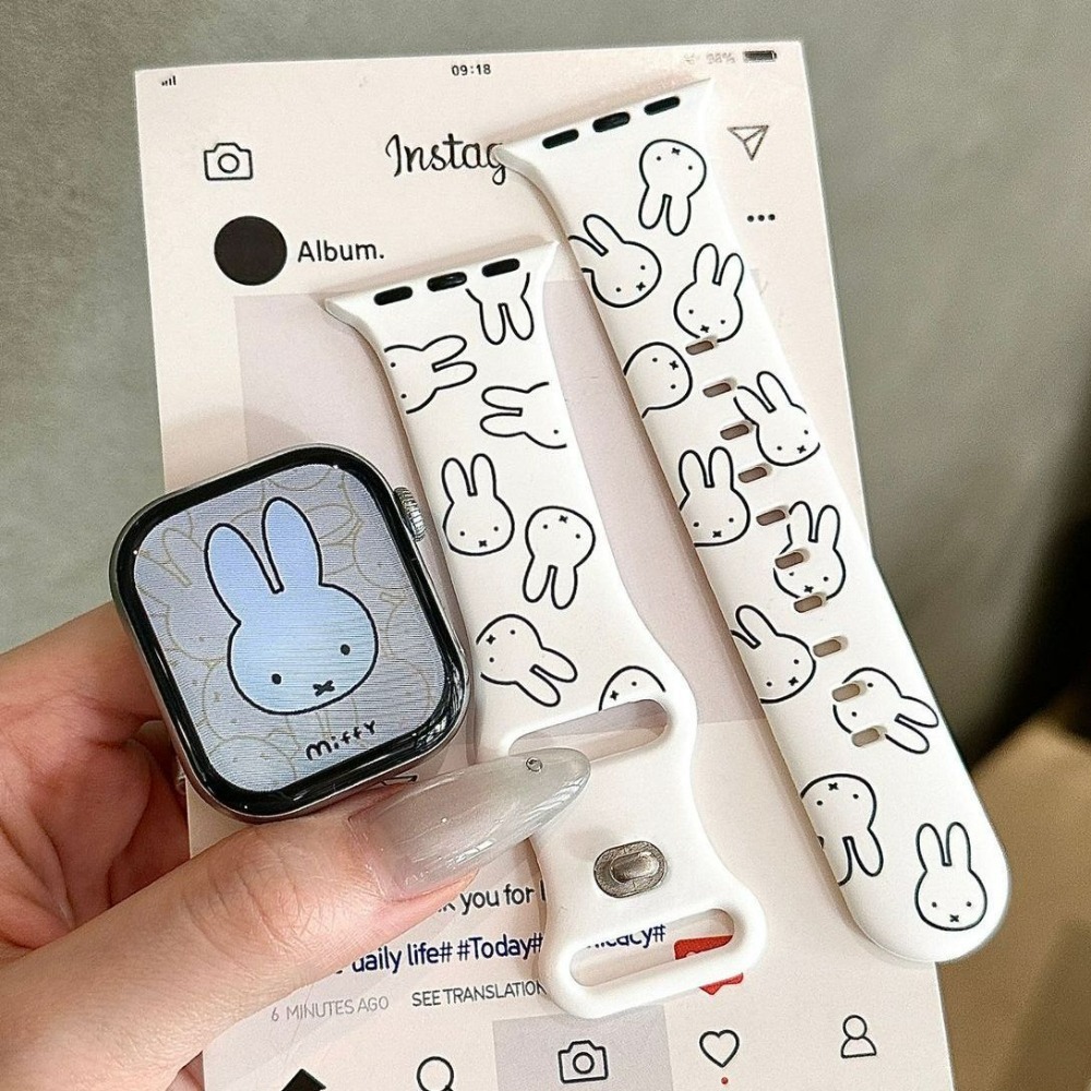 Schattig Miffy Konijn Cartoon  - Apple Smartwatch Accessories recensie en prijs