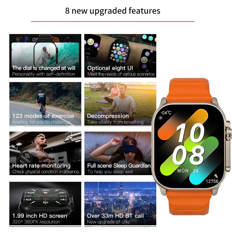 Originele T900 Ultra 2 Smart H - Smartwatch X12 recensie en prijs