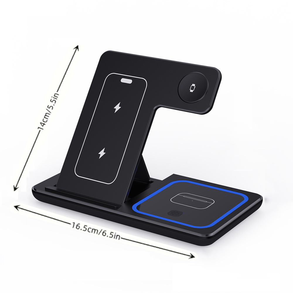 15W 3-in-1 draadloze opladerst - Wireless Charger Watch recensie en prijs