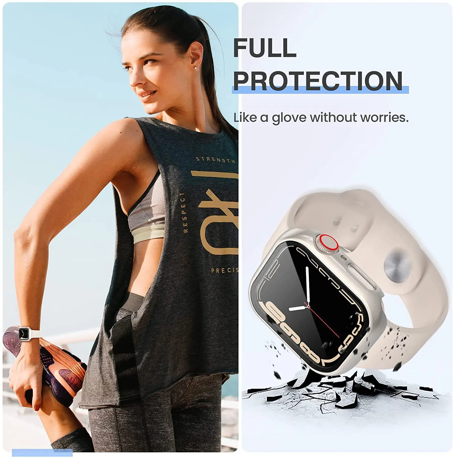 3-pack gehard glas cover voor  - Watch Case Bumper recensie en prijs