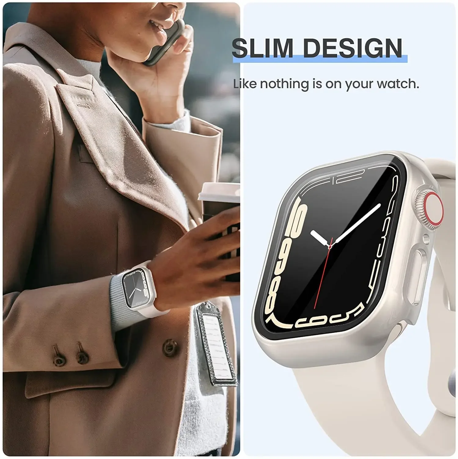 3-pack gehard glas cover voor  - Watch Case Bumper recensie en prijs