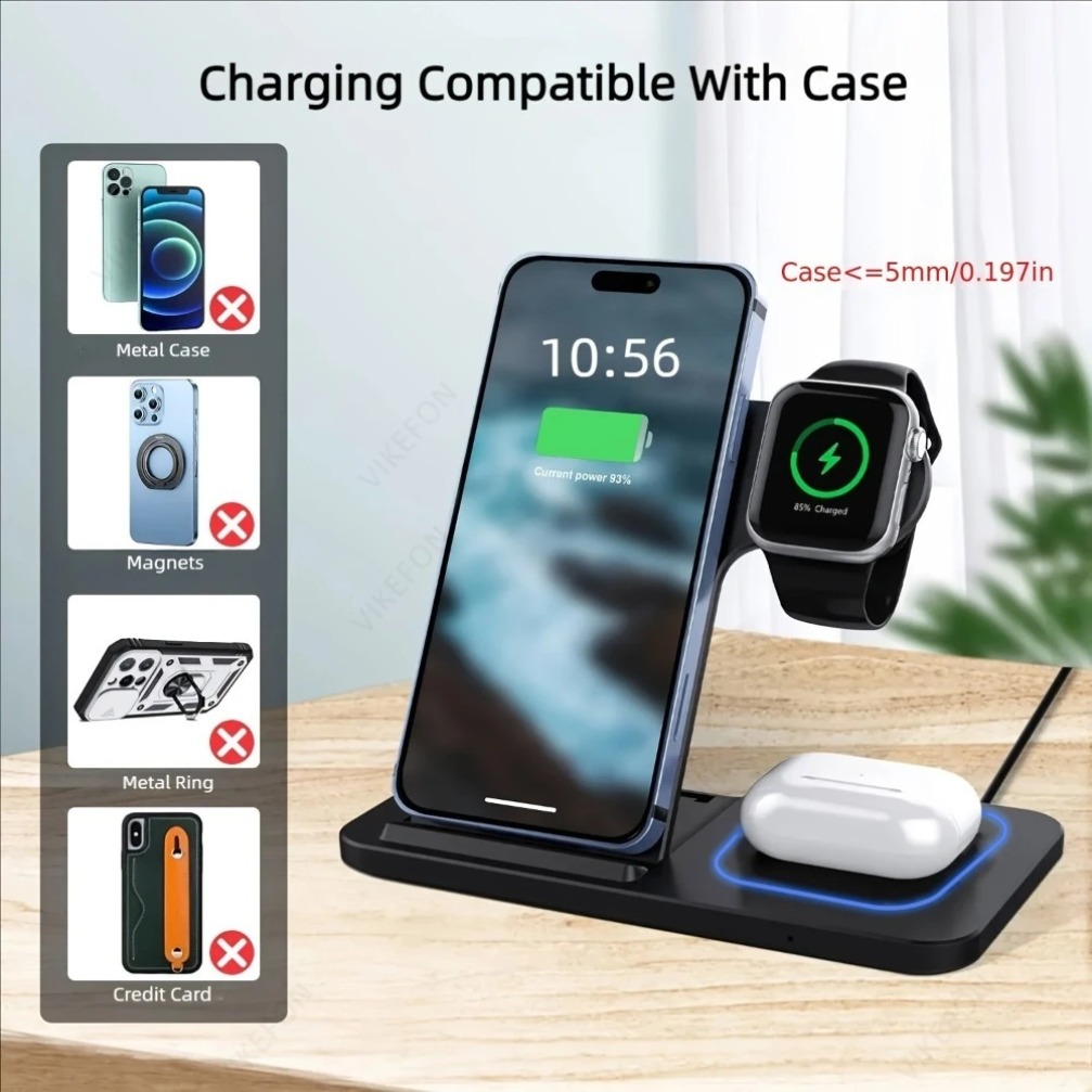 Opvouwbaar 3-in-1 draadloos op - Wireless Charger Watch recensie en prijs