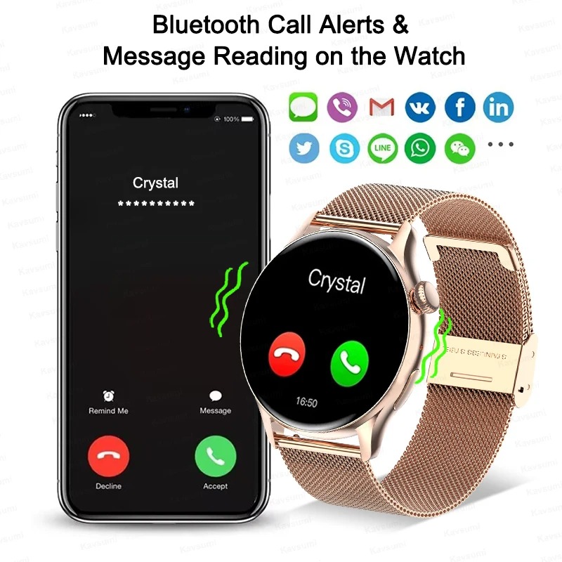 Dames Smartwatch NFC AMOLED-sc - Smartwatch Custom recensie en prijs