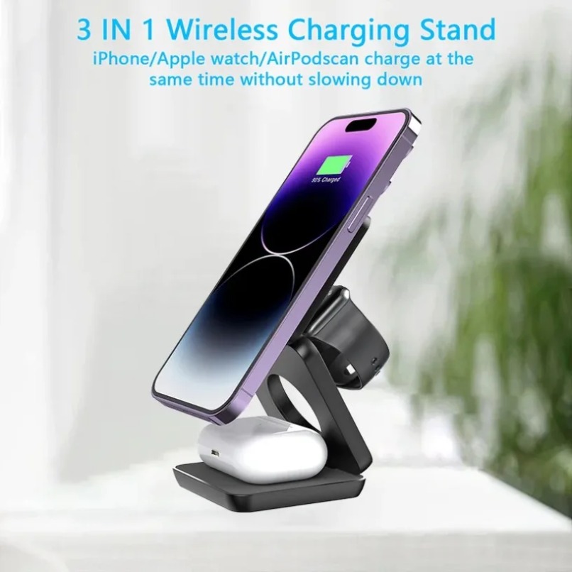 3-in-1 opvouwbare magnetische  - Wireless Charger Watch recensie en prijs