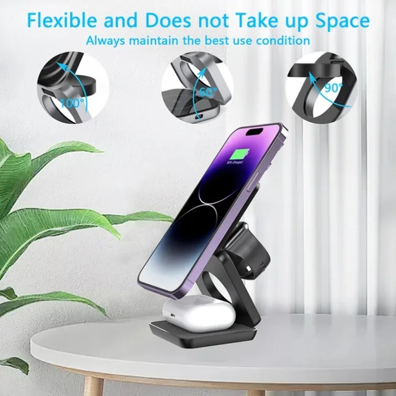 3-in-1 opvouwbare magnetische  - Wireless Charger Watch recensie en prijs