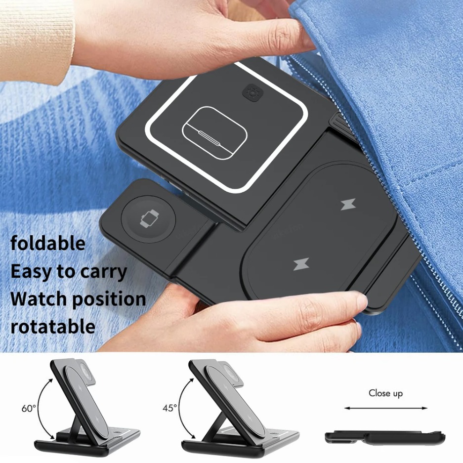 3-in-1 opvouwbare draadloze op - Wireless Charger Watch recensie en prijs
